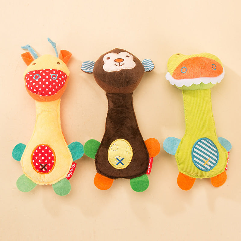 Plush toy with squeaker for dogs