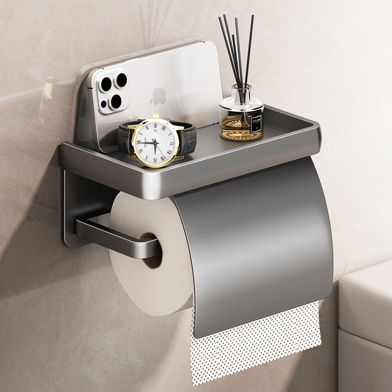 Wall-mounted toilet paper box made of space aluminum LH0345