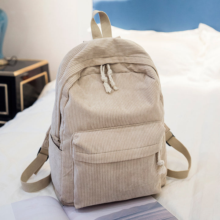 Corduroy backpack, 20–35 L, warming