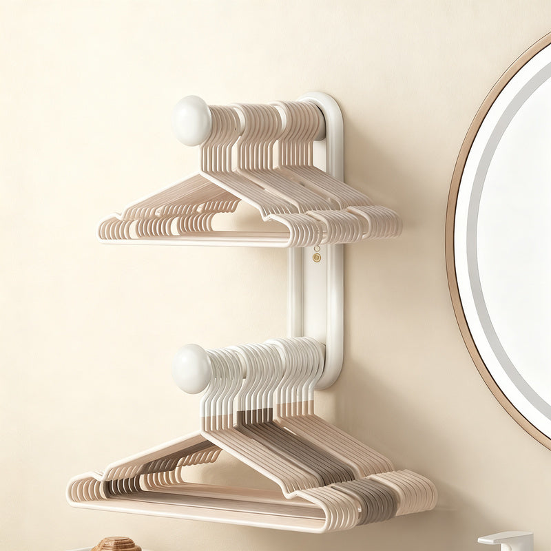 Wall-mounted clothing rail for balcony and laundry room