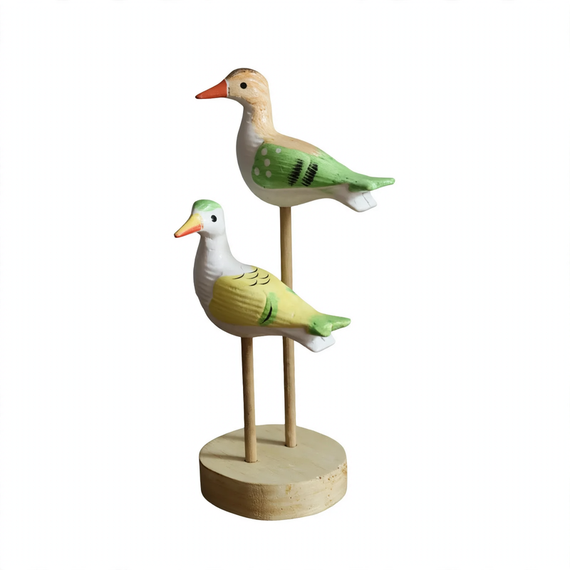 Wood Bird Decorative Figure, Table Decoration in the Neoclassical Style
