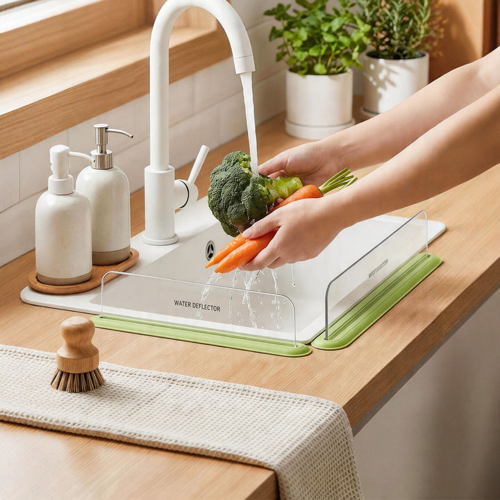 Silicone splash guard for sink