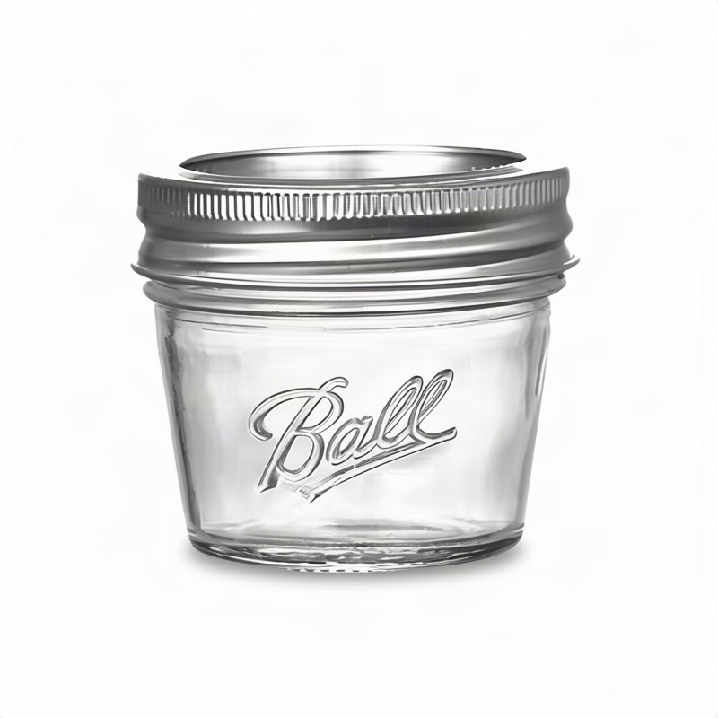 Glass storage jars, various sizes
