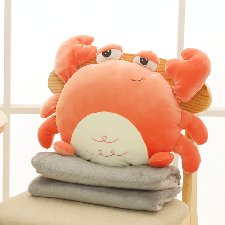 Plush Crab, cuddly toy and pillow in one