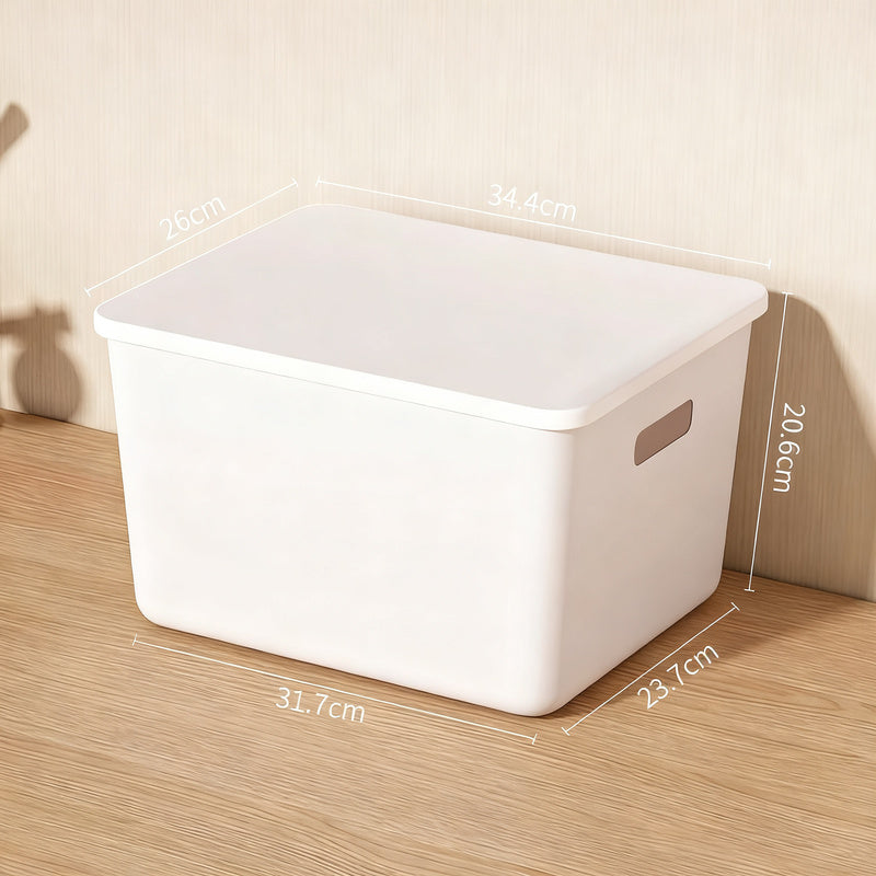 Plastic storage box for desk and cabinet
