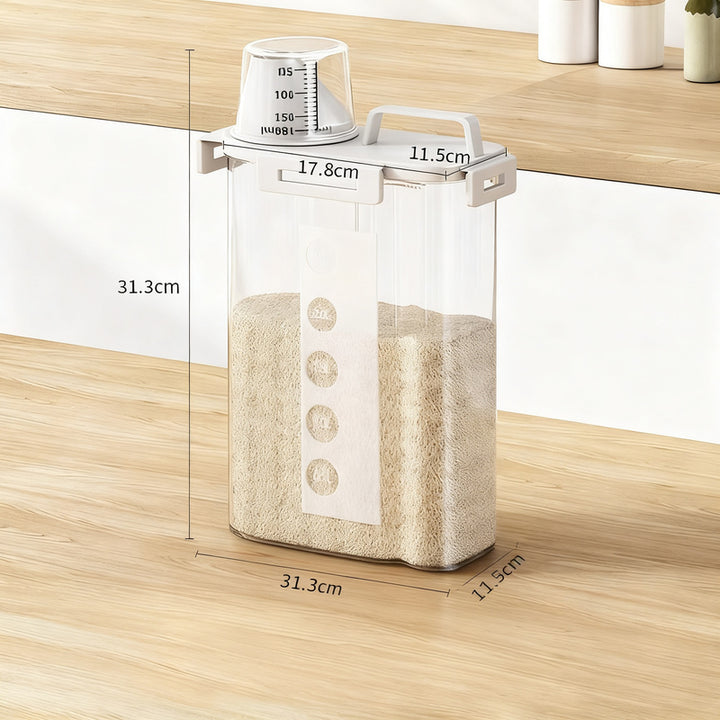 Plastic storage container with lid, airtight