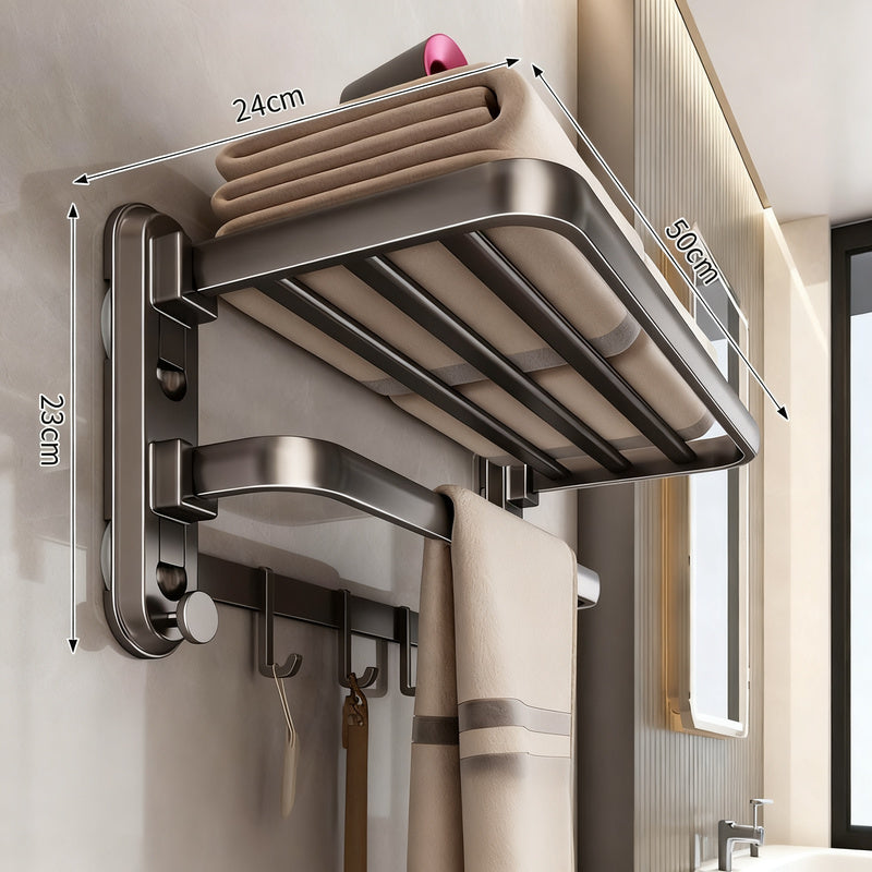 Towel holder with suction cup for the bathroom
