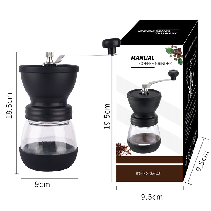 Hand crank coffee grinder, portable