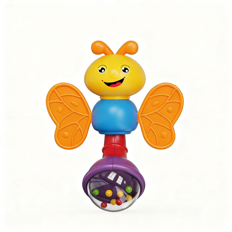 Baby rattle and teething ring, 0–3 years
