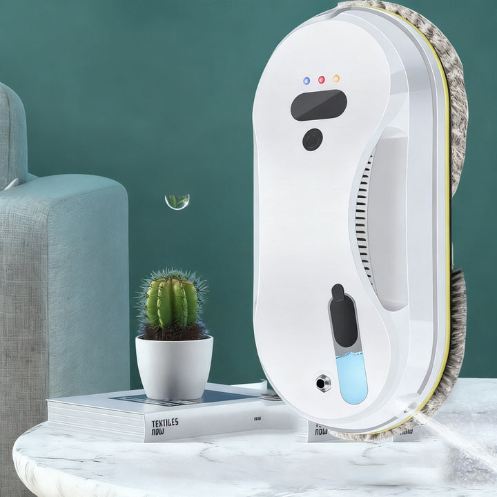 Window cleaning robot with spray function