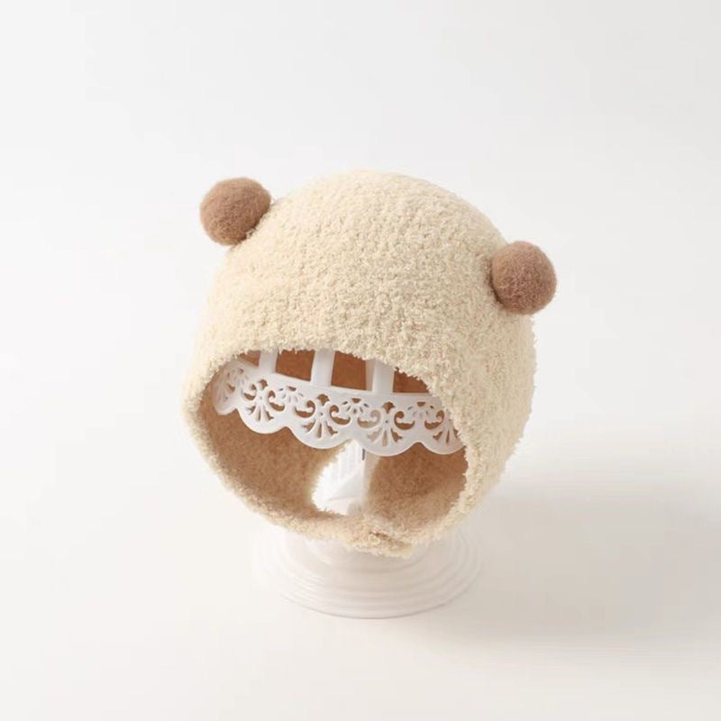 Children's hat with earflaps, knitted, warm