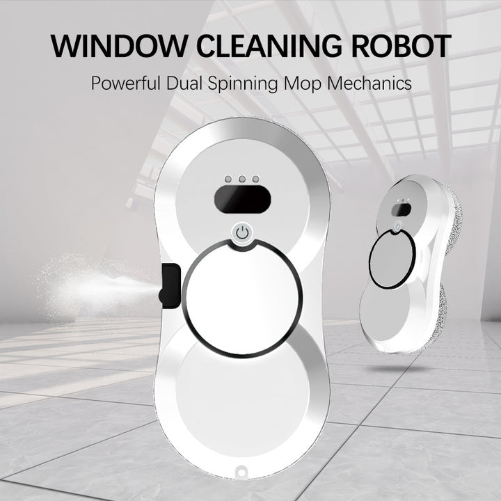 Automatic window cleaning robot with spray system