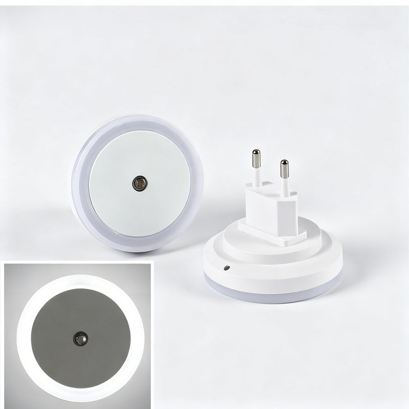 Socket night light with light sensor, LED