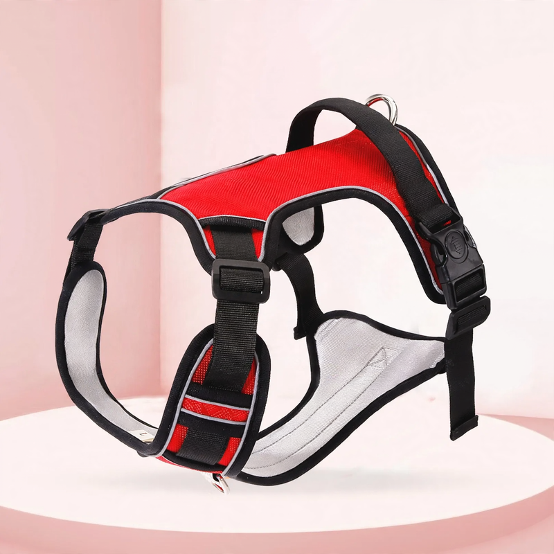 Dog harness with double ring, breathable, various sizes