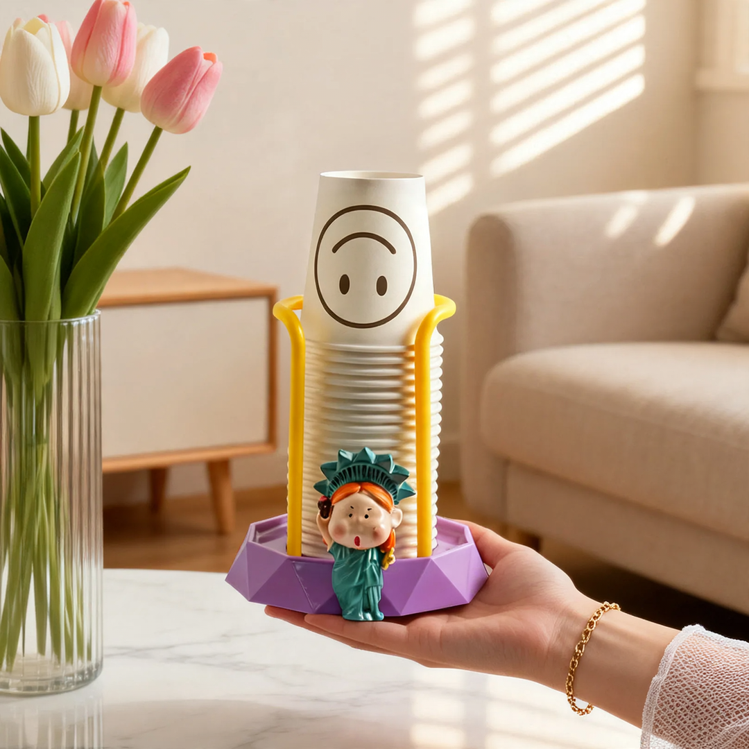 Paper Cup Holder, Cartoon Design