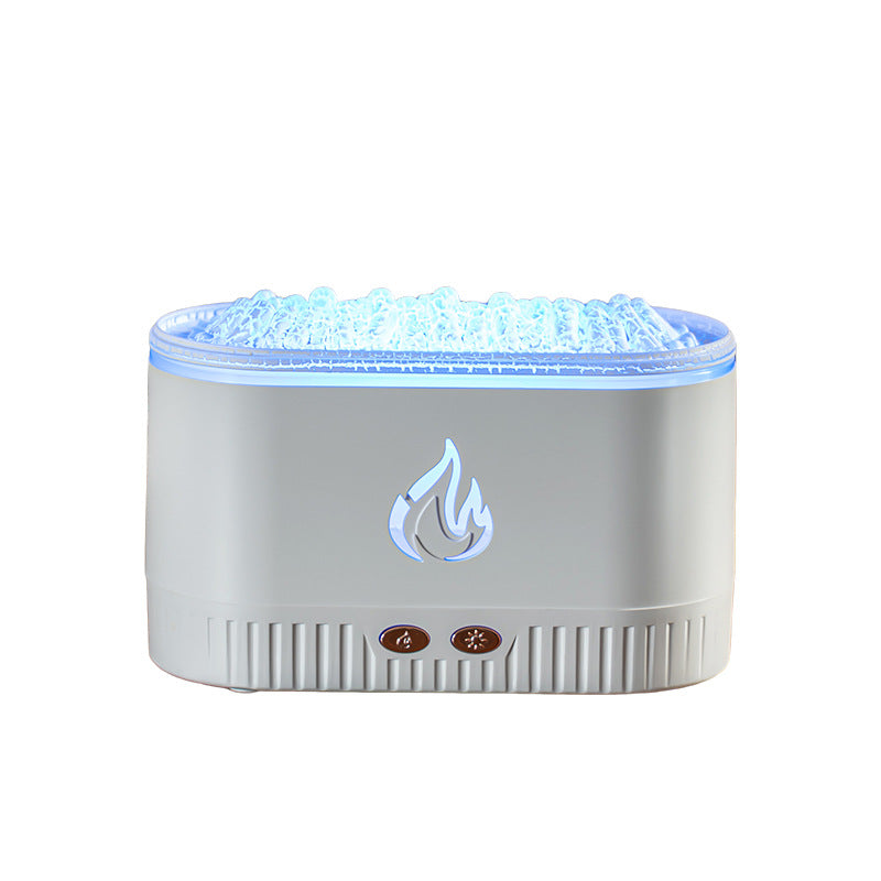 Ultrasonic humidifier with wood fire design