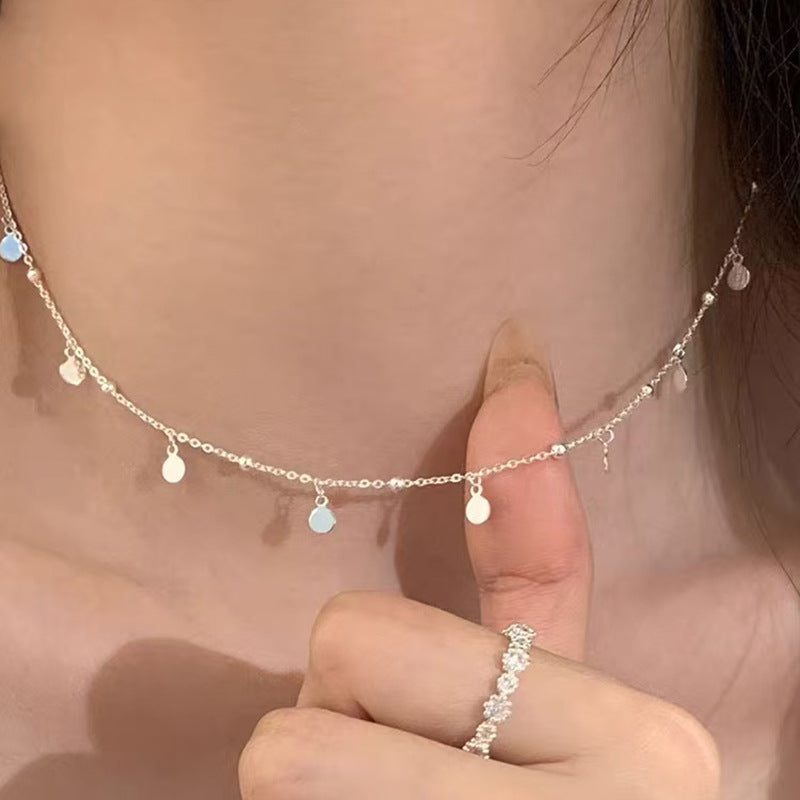 Pearl necklace with silver clasp, pearls 4–12 mm