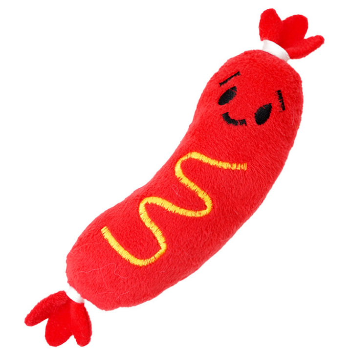 Plush toy with squeaker for dogs and cats