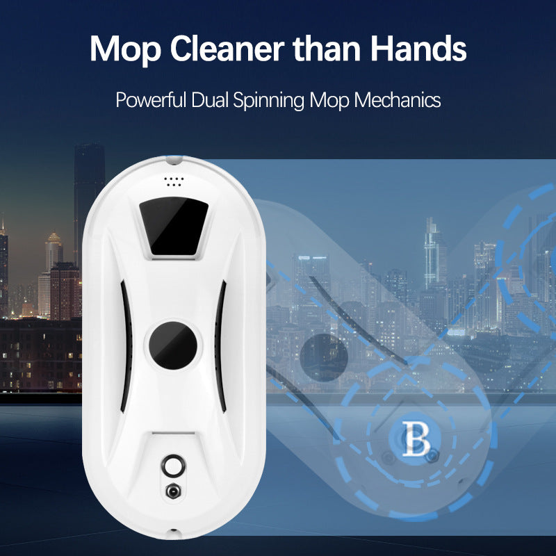 Automatic window cleaning robot with spray system