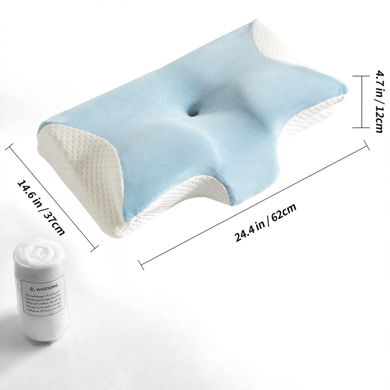 Memory foam neck support pillow