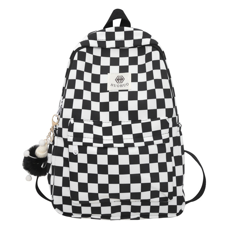 Backpack with letter pattern, 20–35 L