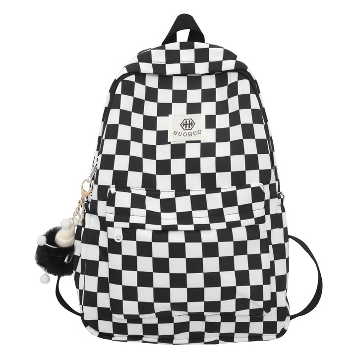 Backpack with letter pattern, 20–35 L