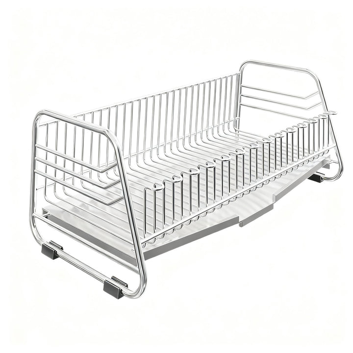 Stainless steel draining rack for dishes