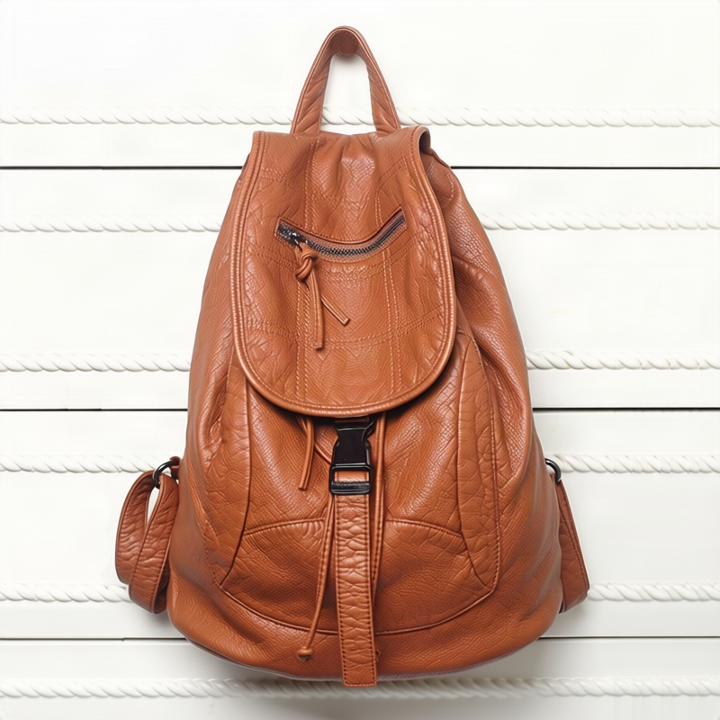 Double shoulder bag made of PU material