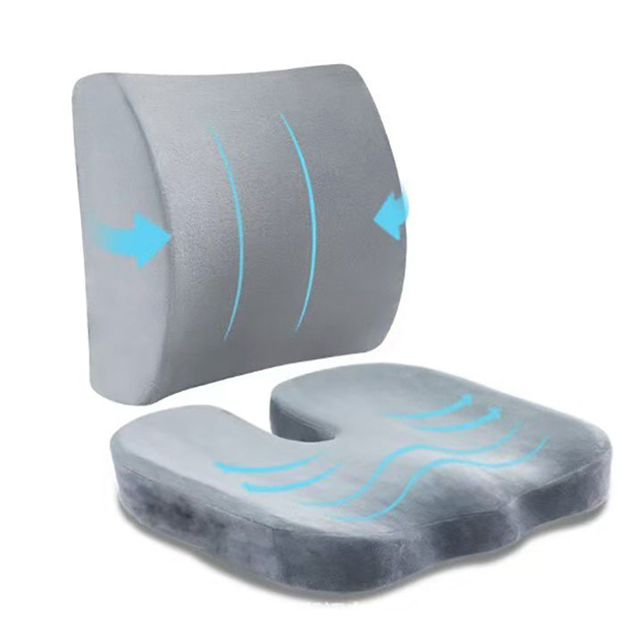 Gel seat cushion with memory foam, 45×36×7 cm