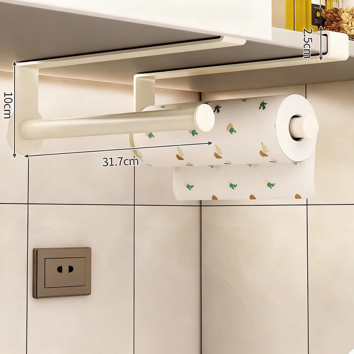 Carbon steel kitchen roll holder, wall-mounted