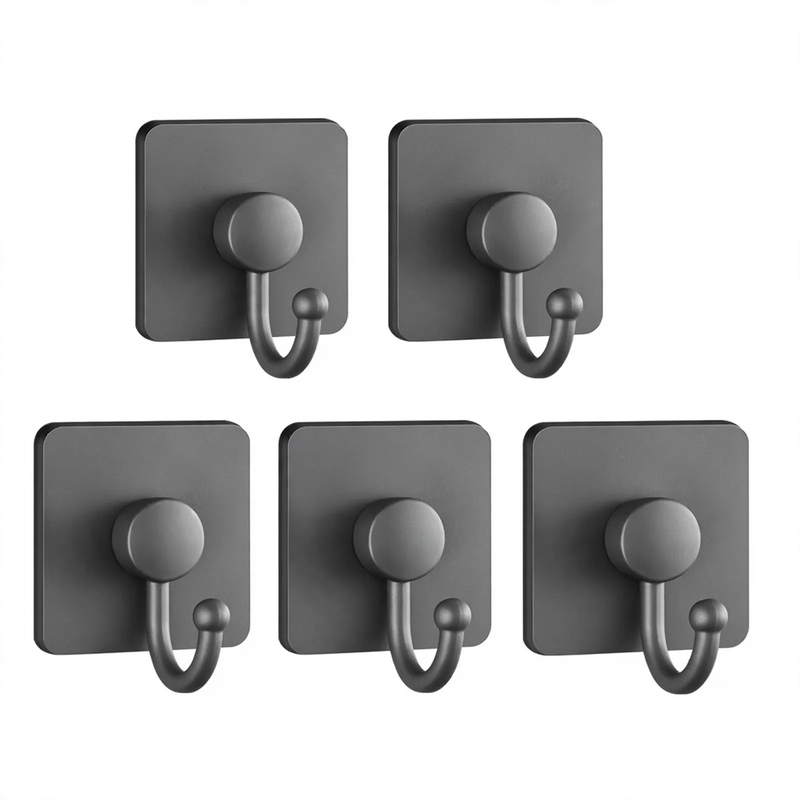 Stainless steel adhesive hooks, self-adhesive, no drilling