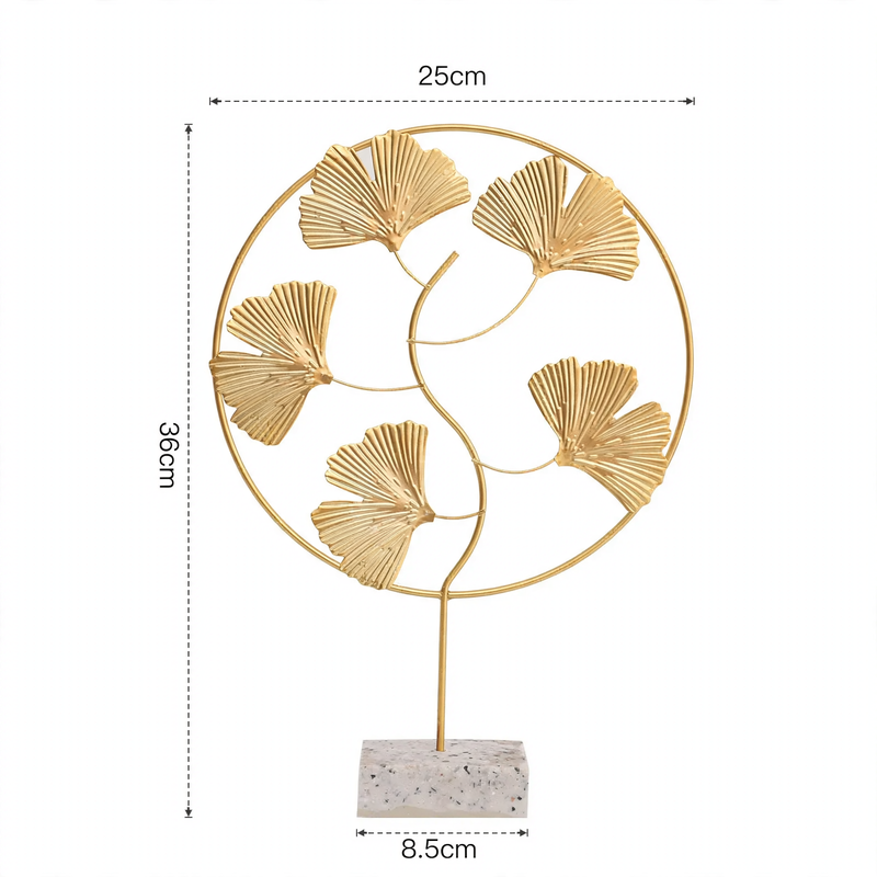 Metal leaf decoration in Nordic style