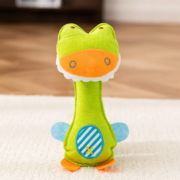 Plush animal toy with squeaker for dogs and cats