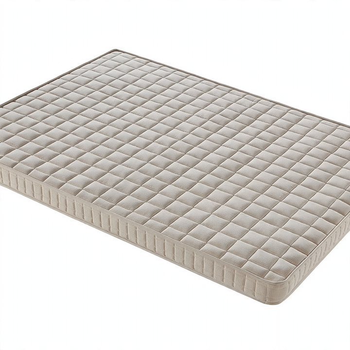Roll mattress with spring core and memory foam
