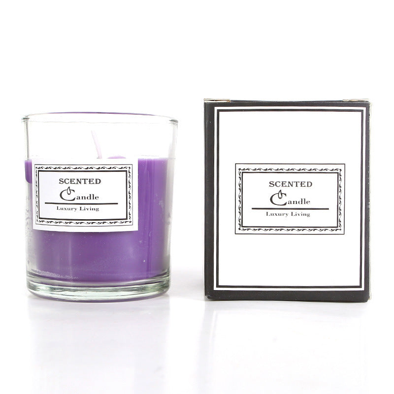Scented candle from soy wax, cylinder