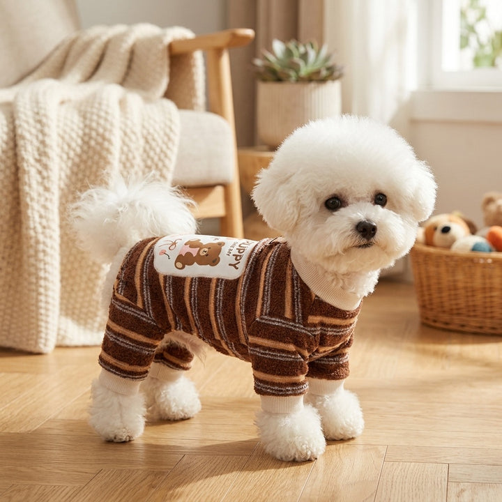 Dog clothing, four-legged, polyester, cartoon design