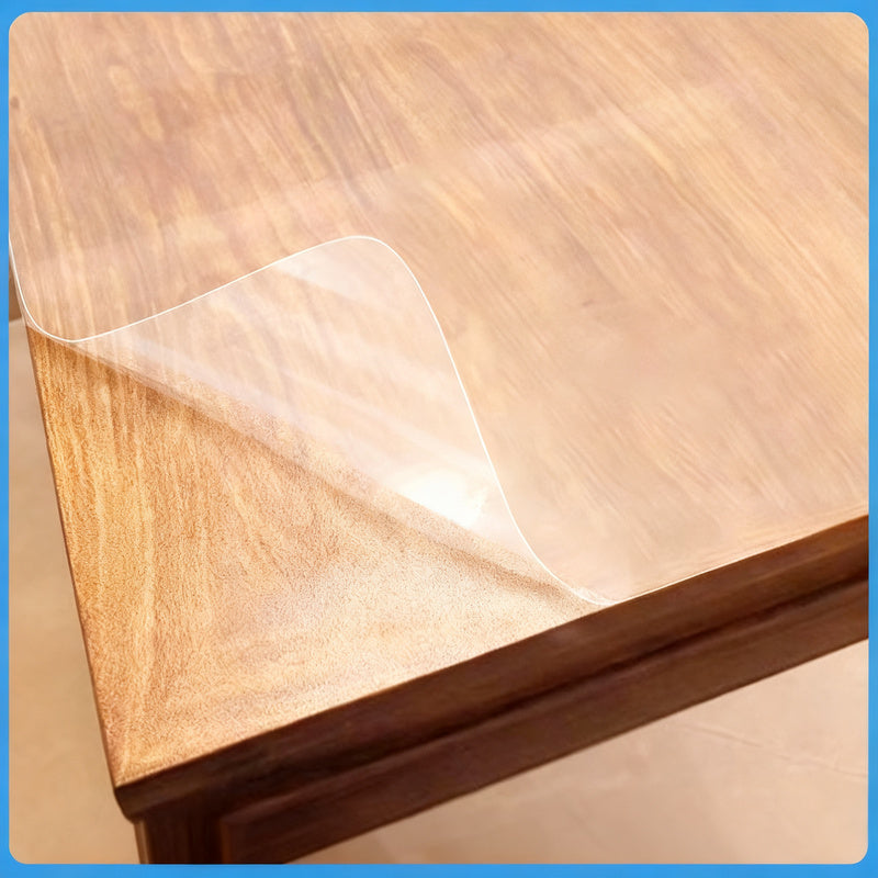 Transparent protective foil for tables and furniture