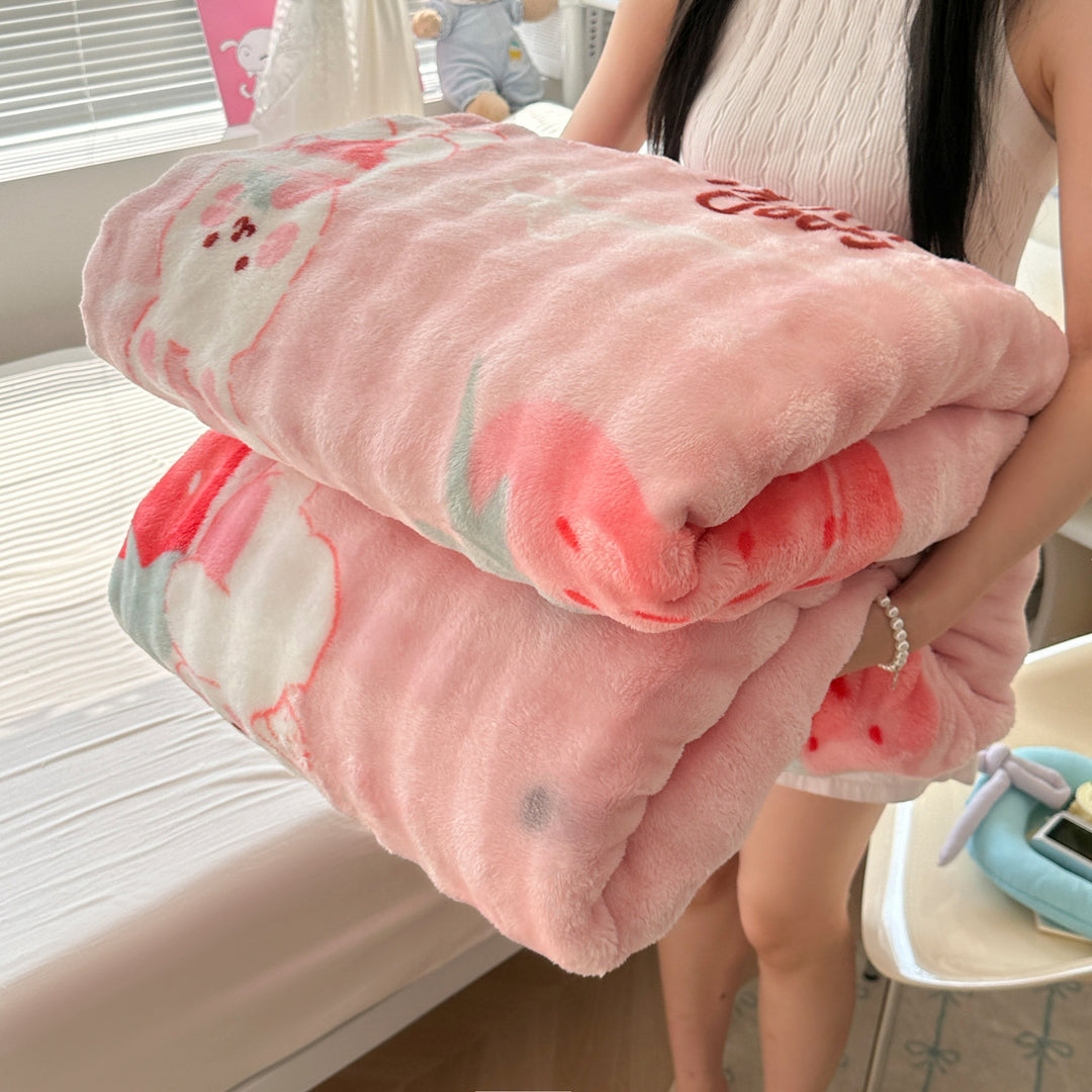 High-quality rabbit fur wool blanket, year-round