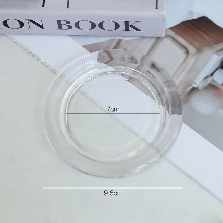 Glass tray for candle holders, modern