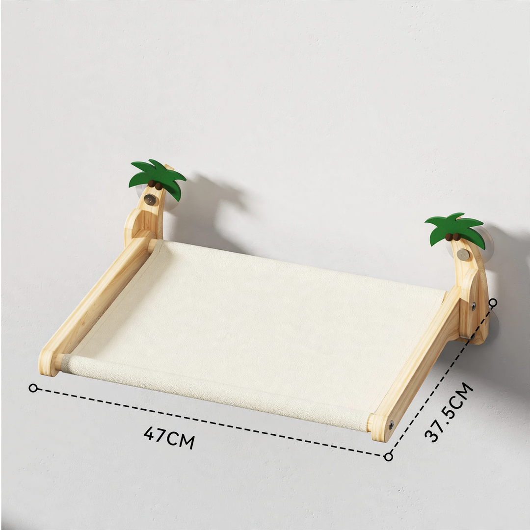 Hanging cat bed with suction cup, foldable