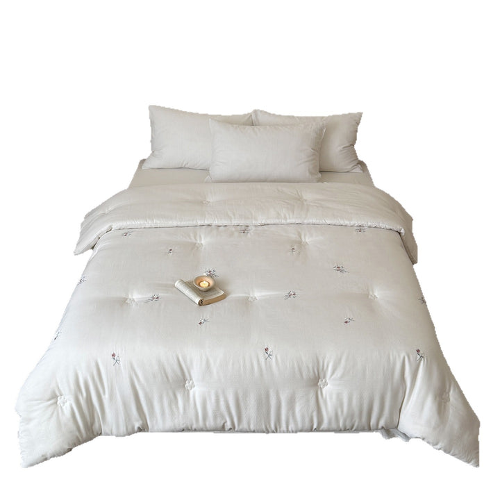 Cotton quilt with soy fiber filling, washable
