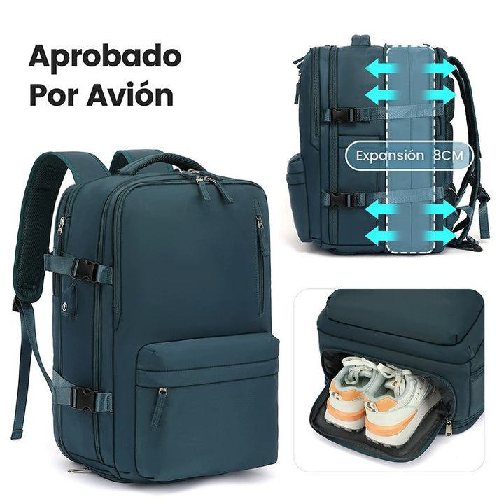 Expandable travel backpack, 36–55 L, for laptops