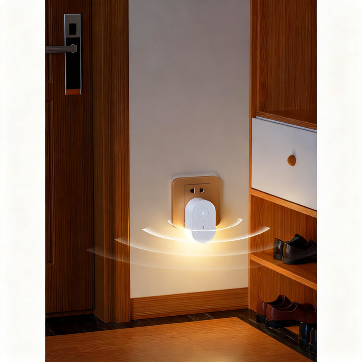 Motion sensor night light with twilight sensor