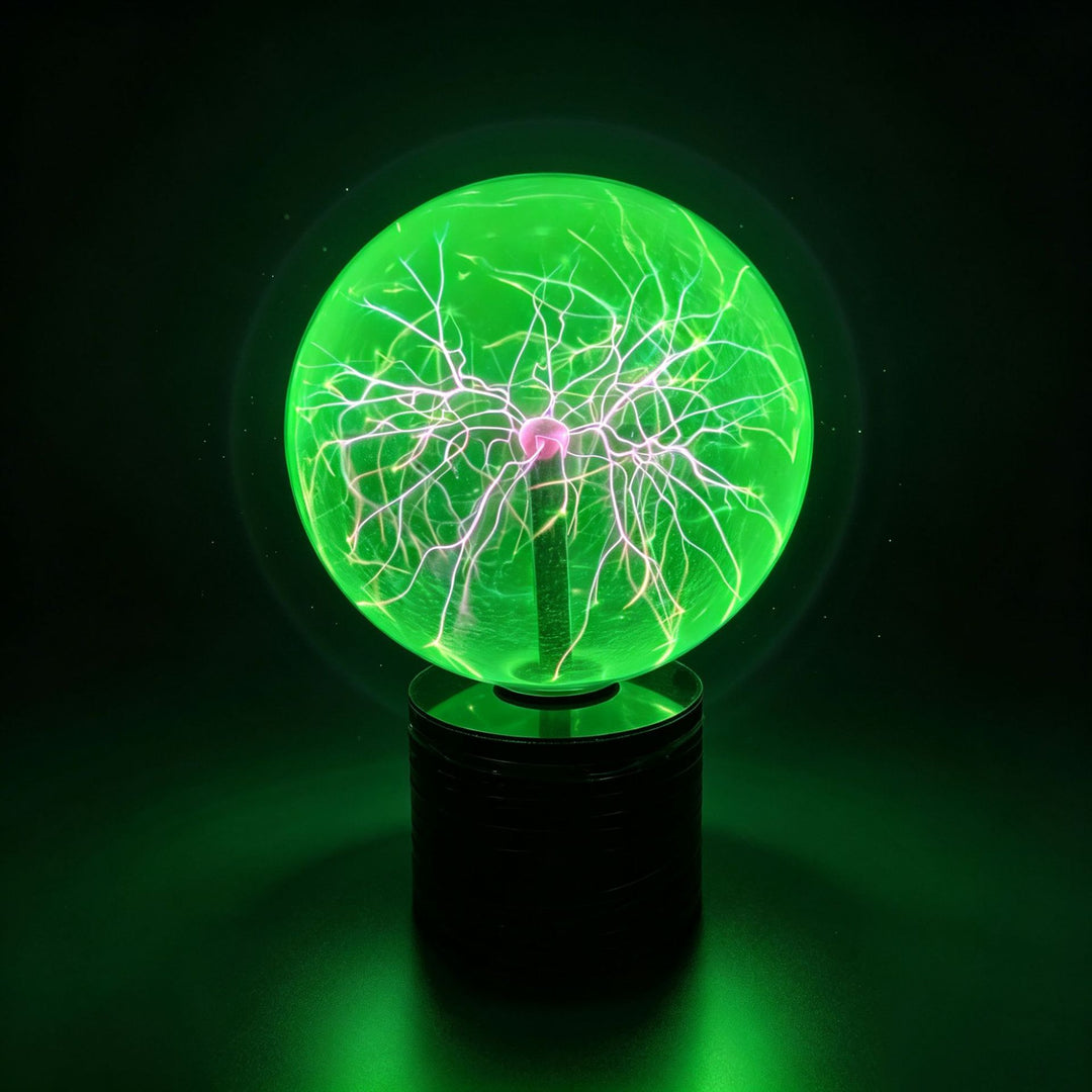 Plasma ball lamp, 30 cm, green light