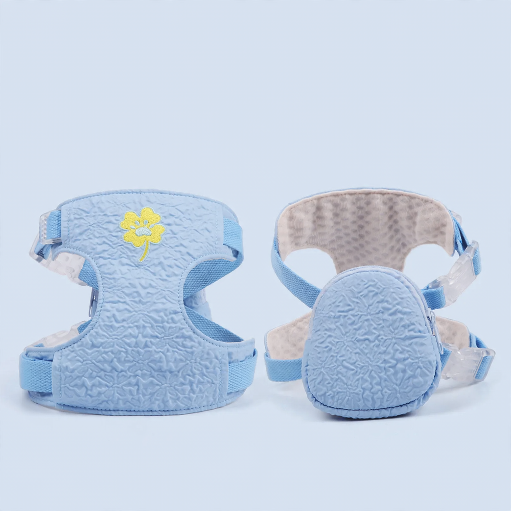 Breathable dog harness with leash, summer