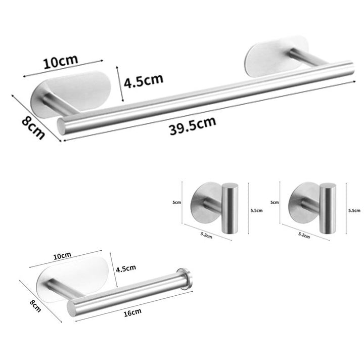 Stainless steel wall hooks, adhesive, bathroom and kitchen