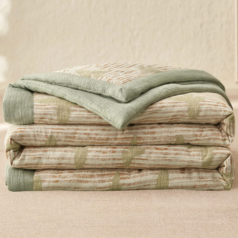 Cotton summer blanket, lightweight and breathable, washable