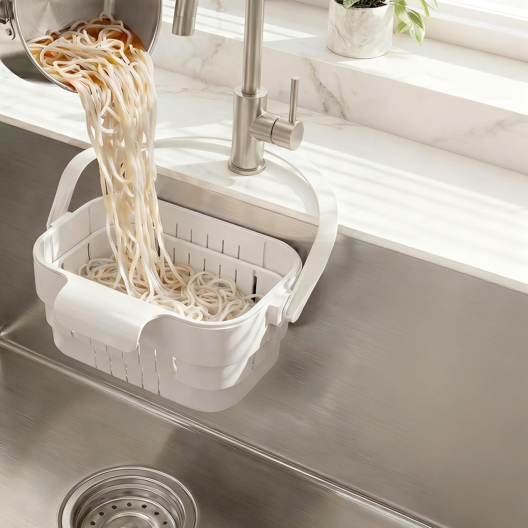 Collapsible Draining Basket for the Sink