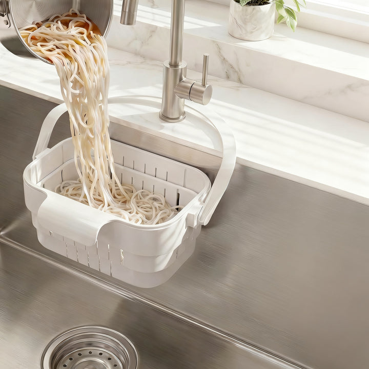 Collapsible Draining Basket for the Sink
