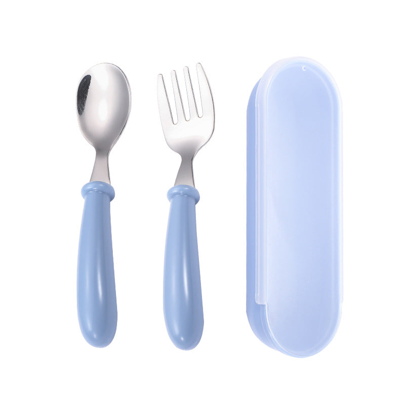 Children's tableware set made of stainless steel, portable